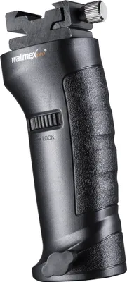 Produktbild von Walimex pro Blitzhalter Shooter - 128 x 46 x 310 mm - 5/8" Spigot - 360° Blitzschuh - Komfortabel und ergonomisch - Halterung Handgriff für Kamera Foto Studio Systemblitze