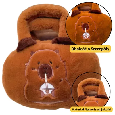 Produktbild von Lean Plüschtasche Mit Capybara Mit Becher Braun 20Cm