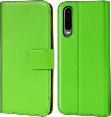 Produktbild von Conie Klapp Tasche für Huawei P30 Kartenfach Rundumschutz Hülle in Grün