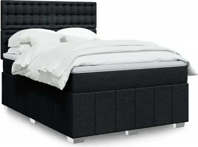 Produktbild von Möbel2024 Boxspringbett mit Matratze Schwarz 140x190 cm Stoff Klassische Betten 307204