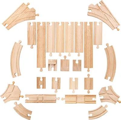 Image de Jeu de rails en bois 25 pièces