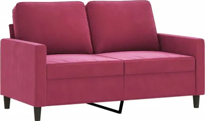 Produktbild von vidaXL 2-Sitzer-Sofa Weinrot 120 cm Samt