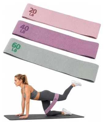 Productafbeelding van Set van 3 Antislip Weerstandsbanden voor Thuisfitness en Yoga