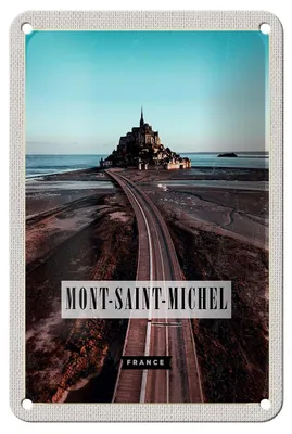 Produktbild von Blechschild Reise 12x18cm Mont-Saint-Michel France Reiseziel Schild