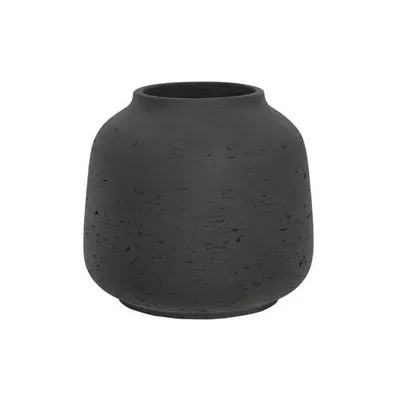 Produktbild von Töpfertöpfe Blumentopf-Vase Grau-Schwarz-Schwarz gewaschen D 22cm H 20cm