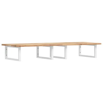 Produktbild von Waschbeckenregal Wandmontage Stahl und Akazienholz