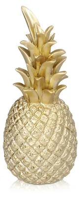 Produktbild von Ananas Ornamente in Gold, moderne Deko-Figur aus Harz