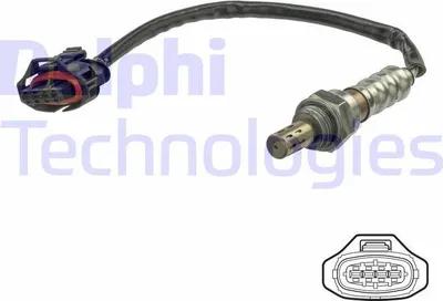 Produktbild von DELPHI Lambdasonde für OPEL ZAFIRA B (A05) nach-Kat Beheizt 250mm ES21177-12B1