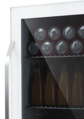 Getränkekühlschrank 80 L mit Glastür, 3 Ablagen, LED, 3-10 °C