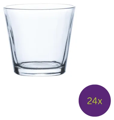 Produktbild von 24er Set Teelichthalter Glasvasen Dekogläser CONI H. 7cm D. 7cm Glas Sandra Rich