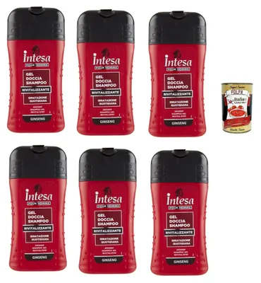 Produktbild von Vereinbarung Homme Dusche & Shampoo 6x 250 Ginseng Kompatible für Körper und Haar + Italian Gourmet polpa 400g