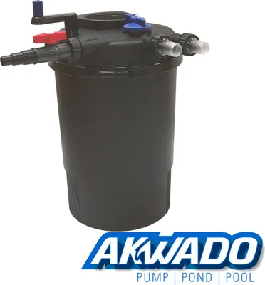 Productafbeelding van SunSun CPF-30000 drukfilter voor vijvers, 12.000 liter per uur / 55 Watt UVC-unit, vijverfilter voor vijvers tot 60.000 liter, vijverzuiveringssysteem, filterinstallatie