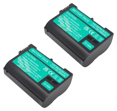 Obrázek produktu pro Baterie, kapacita 2500 mAh, kompatibilní s digitálními zrcadlovkami, 2 kusy