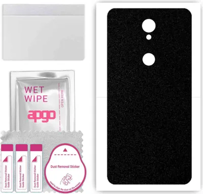 Produktbild von apgo Rückseite Schutzfolie, Skin, kompatibel mit Sharp Rouvo V, Hinten Displayschutzfolie aus Vinylfolie, kratzfest, einfache Montage - Mattschwarz