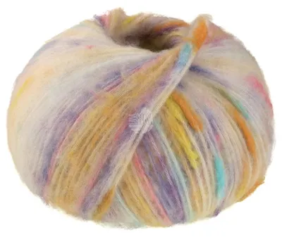 Produktbild von Lana Grossa - Cassata 0008 rohweiß orange violett hellblau gelb