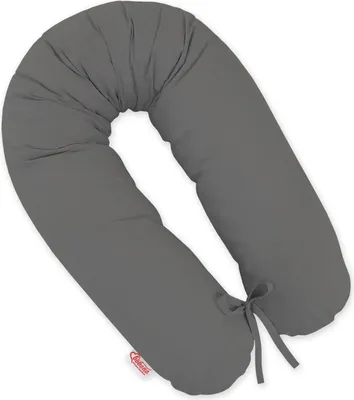 Image de Bobono Lit de Bébé Longer - Gris, Coussin de Grossesse Confortable pour Allaitement et Repos