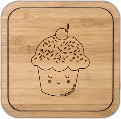 Produktbild von Mr. & Mrs. Panda kork untersetzer Cupcake - Transparent - Geschenk, Coaster, Tischuntersetzer, gläseruntersetzer, Motivation Sprüche, Flaschenuntersetzer, Muffin, Backen