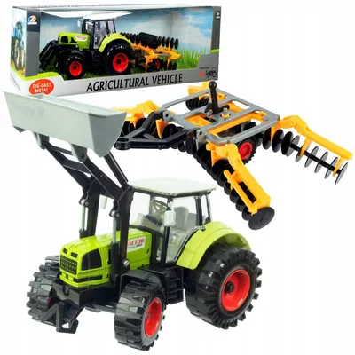 Produktbild von QULKI Traktor mit Lader und Anhänger Spielfahrzeug