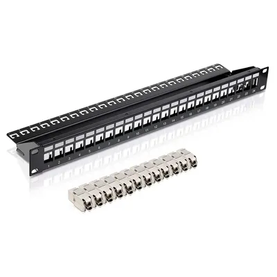 Produktbild von PureLink MCA051, 10 Gigabit Ethernet, Cat6a, Schwarz, Metall, 1U, MCA010, MCA012, MCA210