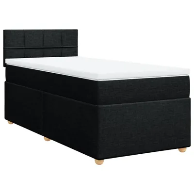 Produktbild von Boxspringbett mit Matratze Schwarz 80x200 cm Stoff