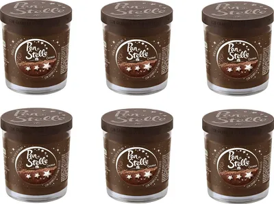 Produktbild von 6x Pan di Stelle Crema Spalmabile Streichcreme mit Haselnüssen, Kakao und Pan di Stelle Kekse Körnern 190g
