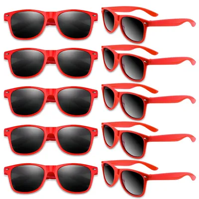 Image de Lot de 20 lunettes de soleil, rouge et colorées, pour les fêtes