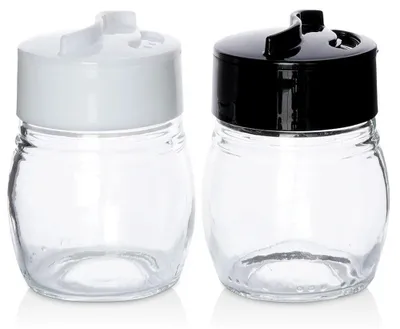 Image de Pot à sel et pot à poivre - Set d'épices en verre - 2 pièces