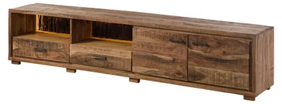 Produktbild von MASSIVMOEBEL24 TV-Board Akazie 220x40x47 natur lackiert BARK #110