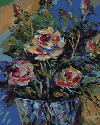 Produktbild von Zuty - Malen nach Zahlen - ROSEN IM EIMER, 40x50 cm, ohne Keilrahmen