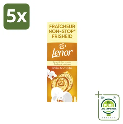 Productafbeelding van 5 x Lenor Geurparels Gouden Orchidee - 570 g - Grote verpakking - 5 stuks