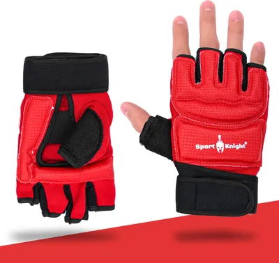 Produktbild von Boxhandschuhe MMA, optimale Bewegungsfreiheit, gepolstert, lange Bandage mit Klettverschluss