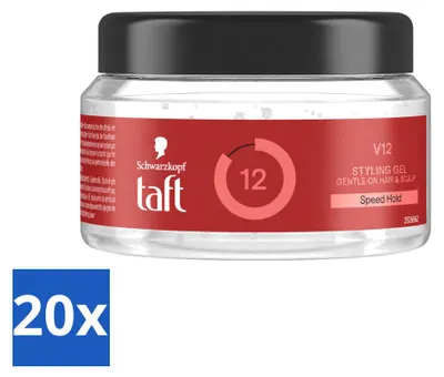 Obrázok produktu pre 20 kusov stylingového gélu Taft V12 – extrarýchla fixácia – 250 ml – výhodný balík