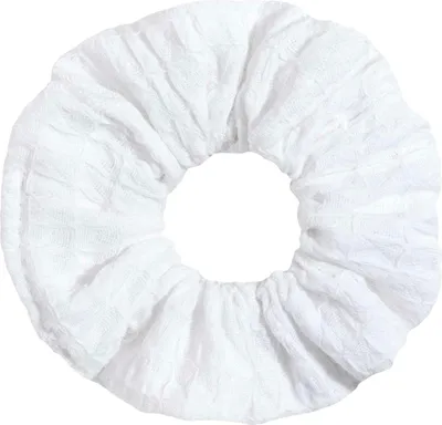 Produktbild von Haar Scrunchies aus Baumwoll Waffelstoff - White