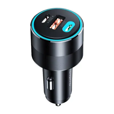 Produktbild von Choetech schnelles Autoladegerät 130W 2xUSB-C + USB-A schwarz (TC0011)