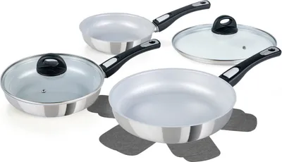 Obrázek produktu pro Genius 24678 Pfannen-Set Cerafit Steel silber 7-tlg.