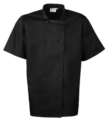 Immagine prodotto di Premier - Giacca da cuoco per uomo/donna unisex a maniche corte LT2651 (S) (nero)