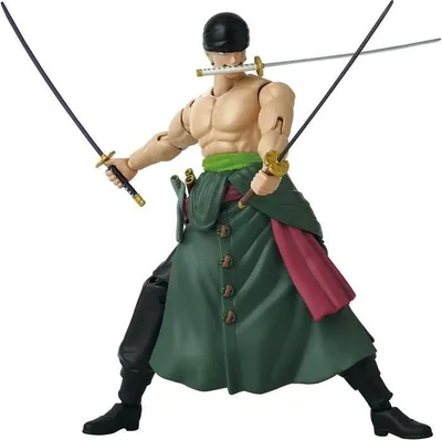 Produktbild von Anime Heroes One Piece Zoro Figur, 17 cm, 16 Artikulationspunkte, 3 Schwerter