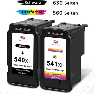 Produktbild von 2er-Set XXL PG-540XL CL-541XL Überholte Tintenpatronen Kompatibel für Canon 540 541 für Canon PIXMA MG4250 MG3650 MG3550