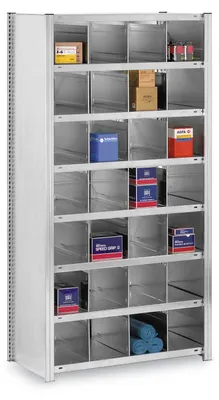 Produktbild von PROREGAL Kleinteileregale Stecksystem MAGNUS  Germany | HxBxT 200x100x40cm | 7 Ebenen | mit 28 Fächern | Fachlast 200kg | Verzinkt