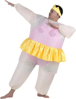 Produktbild von Decdeal Erwachsener aufblasbarer Aufblasbare Tänzerin Ballerina-Kostuem für Frauen / Maenner Ganzkörper Faschingskostüm Halloween-Partei-fantastisches Overall-Outfit  Fasching-Kostüme