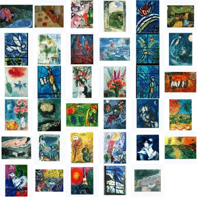 Produktbild von Kunstkarten-Komplett-Set Marc Chagall