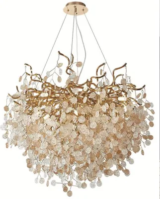 Produktbild von Moderner Kronleuchter Moneytree 60cm Goldfinish