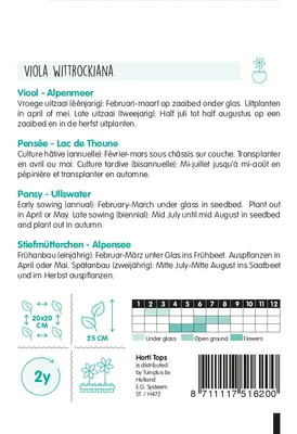 Produktbild von Stiefmütterchen Alpensee | Stiefmütterchensamen von Hortitops