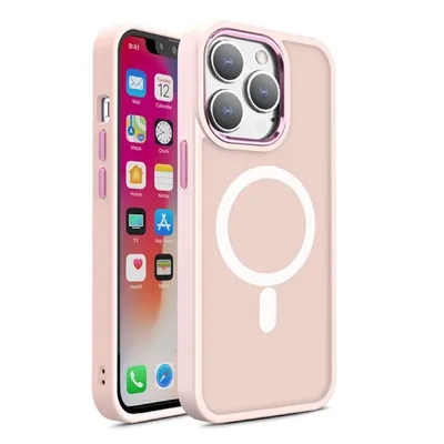 Produktbild von Magnetische Hülle mit MagSafe Color Matte Case für iPhone 15 Pro Max - Rosa