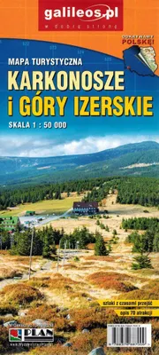 Zdjęcie produktu dla Karkonosze i Góry Izerskie 1:50 000. Mapa turystyczna. Galileos