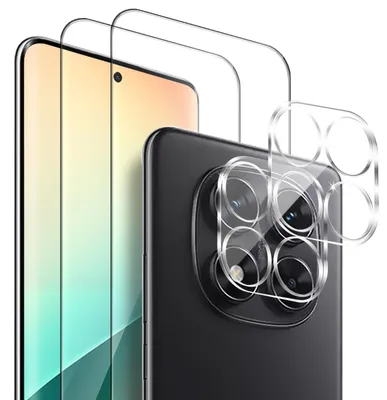 Produktbild von 2x Display + Kamera Glas für Xiaomi Redmi Note 14 Pro 5G Displayschutz Kameraschutz Panzerfolie Displayglas Kameraglas 9H Schutzglas