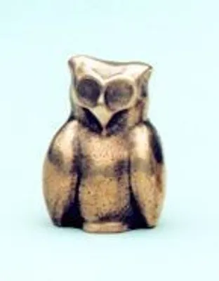 Produktbild von Eule Bronzeskulptur 4 cm Künstlerarbeit