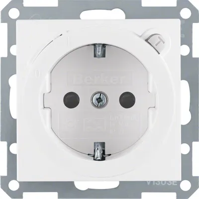 Produktbild von Berker 47081909, Typ F, Weiß, Thermoplast, 250 V, 16 A, 50/60 Hz
