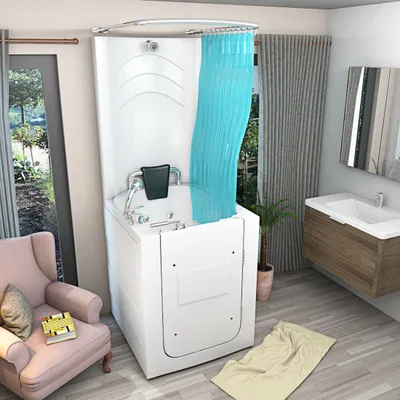 Produktbild von Seniorendusche und Sitzwanne Kombination Whirlpool mit Tür S10D-WP 80x90x215cm