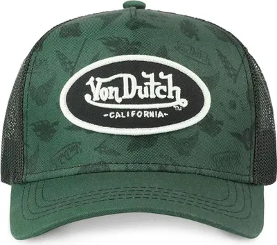 Imagen del producto de Gorra Von Dutch con estampado "Tat", color verde. Para hombre, talla única